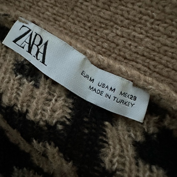 ZARA Oversize Animal Print Leopard Cardigan - Picture 5 of 6